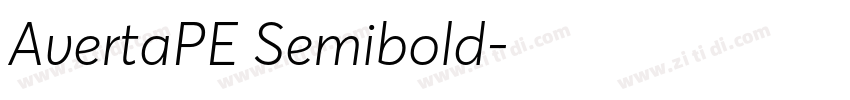 AvertaPE Semibold字体转换